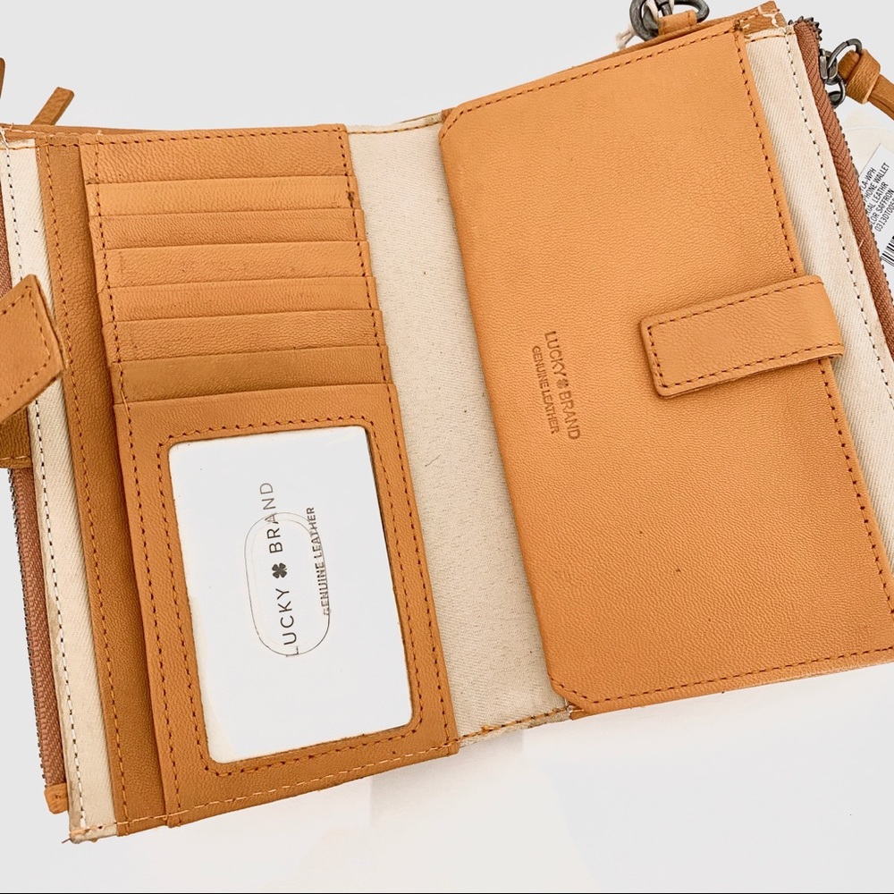 LUCKY BRAND | Mustard Yellow Leather Phone Wallet